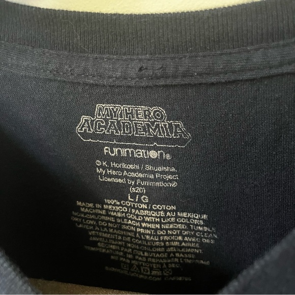 My Hero Academia Funimation Size Large Anime T-Shirt Tee Shirt Navy Blue Men’s - Picture 4 of 5